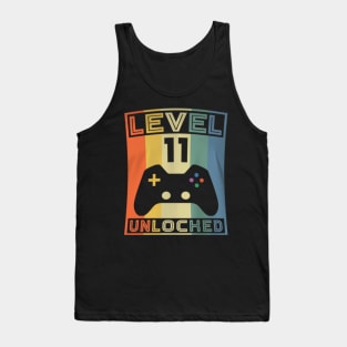 Level 11 Unlocked Video Gamer 11th Birthday Gaming Tank Top